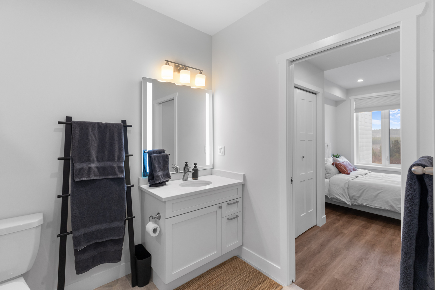 Designer Vanity Looking to Bedroom